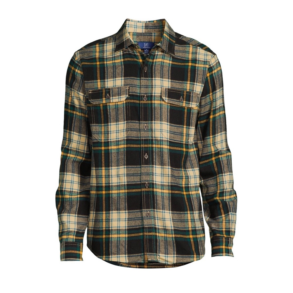 GEORGE Super Soft Flannel Shirt Size XL 46-48 Mens Plaid Multicolored New